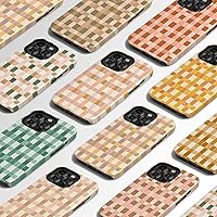 Custom Initials Retro Checkerboard Tartan Personalized Name Case, Designed ‎for iPhone 15 Plus, iPhone 14 Pro Max, iPhone 13 Mini, iPhone 12, 11, X/XS Max, ‎XR, 7/8‎ Mint