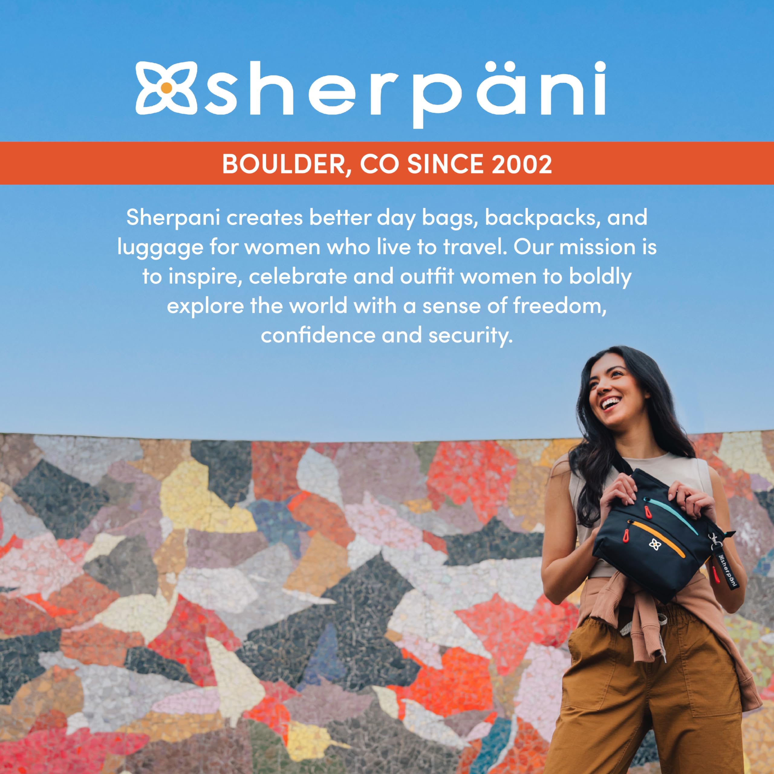 Sherpani Milli, Nylon Flap Crossbody Purse, Medium Shoulder Bag, Travel Crossbody Bags for Women, RFID Protection