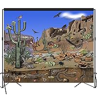 Desert Animals Scenic Backdrop Large Banner Photography Studio Fabric Background Photobooth Prop 7x6feet #2211