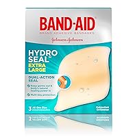 Band-Aid Brand Hydro Seal Adhesive Hydrocolloid Gel Bandages for Wound Care & Blister Relief, All Purpose Waterproof & Shower Proof Blister Pad, Sterile & Long-Lasting, Extra Large, 3 ct