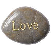Inspirational Message Stones Engraved with Uplifting Words of Wisdom - Love