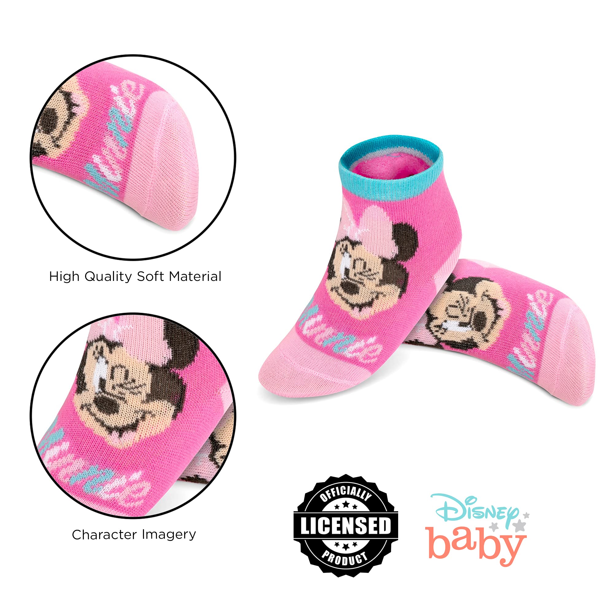 Disney baby-girls Minnie Mouse Baby Girl 10-pack Infant Sock, Multicolor - 0-24 Months