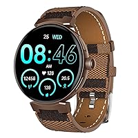 Prime Bt Calling Smartwatch 1.45 Inch Amoled Display with a Resolution of 412x412 Pixels, Supports Bluetooth Version 5.3 | Aod | 500 Nits| 10 Days Battery Life (Brown)