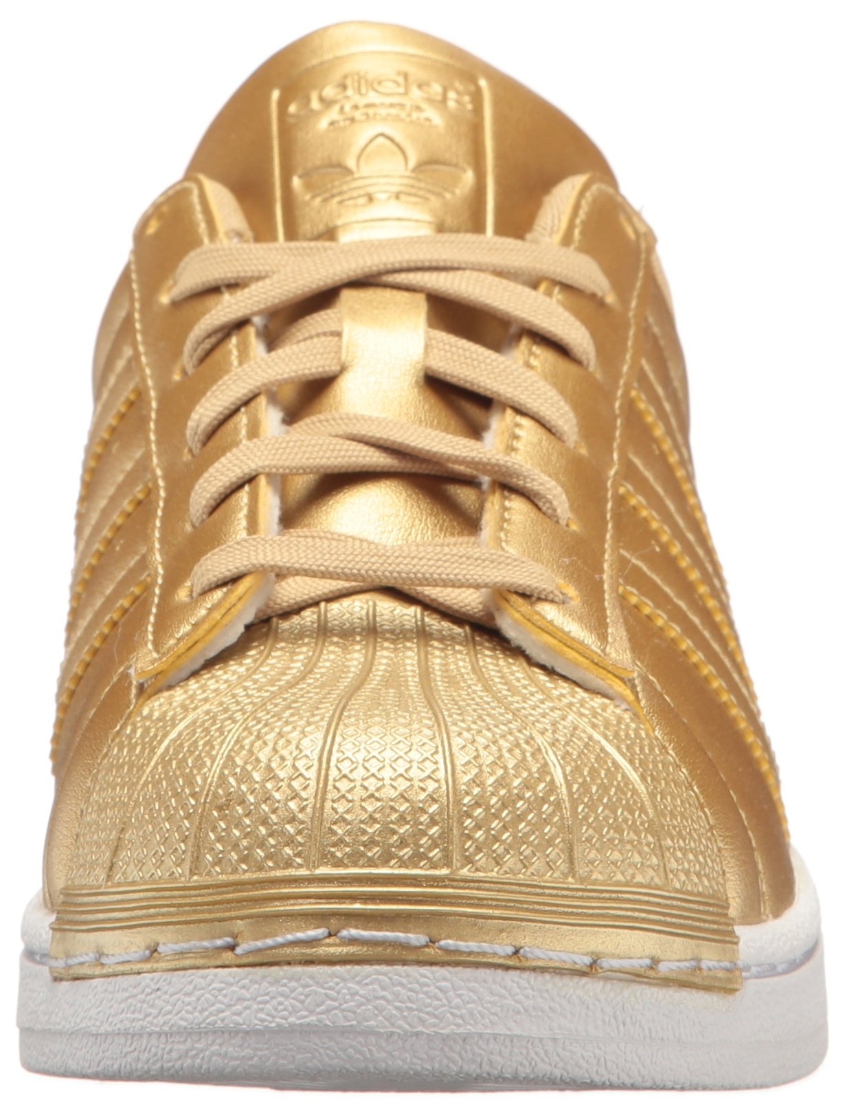 adidas Originals Kids' Superstar Running Shoe, Gold Metallic/Gold Metallic/Gold Metallic, 7
