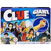 Giant Clue Classic Mystery Party Retro Board Game Summer Toy with Large Rooms, Giant Cards, and Foam Tools, for Kids and Families Ages 8 and up