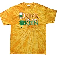 St Patricks Day Drink Til Yer Green Spider Tie Dye T-Shirt