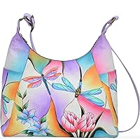 Anna By Anuschka Handpainted Large Multi Pocket Hobo