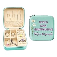 Small Travel Jewelry Box for Women, Girls, Mom, Customized Mother's Day Jewelry Box, Bridesmaid Gift, Teen Girl Gift, Birthday Gift (Anniversary)