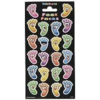 100561 3D-Funny Feet Stickers, Multi-Colour