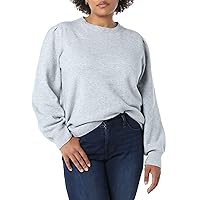 Amazon Essentials Women's Soft Touch Pleated Shoulder Crewneck Sweater