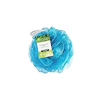 EcoTools Delicate EcoPouf Bath Loofah, Recycled Netting, Gentle Bath Sponge, Exfoliates & Cleanses Skin, for Shower & Bath Routine, Eco-Friendly, Vegan, & Cruelty-Free, Blue, 1 Count