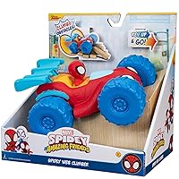 Marvel Spidey and His Amazing Friends Spidey Web Climber - 7-Inch Rev Up Motor Vehicle That Climbs Obstacles