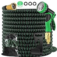 Garden Hose 100ft, Expandable Water Hose with 10 Mode Spray Nozzle, 3/4