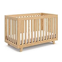 Beckett 3-in-1 Convertible Crib (Natural) – Converts from Baby Crib to Toddler Bed and Daybed, Fits Standard Full-Size Crib Mattress, Adjustable Mattress Support Base