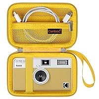 Canboc Carrying Travel Case for KODAK EKTAR H35/ H35N/ M35/ F9/ M38 Half Frame Film Camera, Point and Shoot Camera Bag, Zipper Mesh Pocket fits Film, Batteries, USB Cable, Yellow (Case Only)