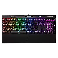 Corsair K70 RGB MK.2 Mechanical Gaming Keyboard (Cherry MX Blue Switches: Tactile and Clicky, Per Key Multicolour RGB Backlighting, Aluminium Chassis, QWERTY UK Layout) - Black (Amazon Exclusive)