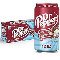 Dr Pepper Creamy Coconut Soda, 12 fl oz cans, 12 Pack
