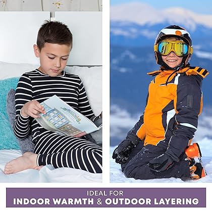 Rocky Thermal Underwear For Boys (Long Johns Thermal Set) Shirt & Pants, Base Layer w/Leggings/Bottoms Ski/Extreme Cold