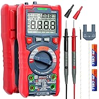 Digital Multimeter, TRMS 6000 Counts Auto-Ranging Voltage Tester Voltmeter Measuring AC/DC Voltage Current, Capacitance Resistance Frequency Temperature Continuity Diodes with NCV