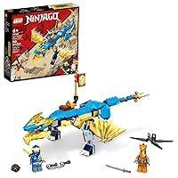 NINJAGO Jay’s Thunder Dragon EVO 71760 - Toy Figure and Viper Snake Set with Minifigures, Collectible Speed Mission Banner, Ninja Battle Adventure, Great Gift for Kids 6 Plus Years Old