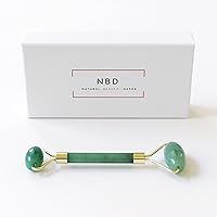 NBD Jade Facial Roller for Massage, Sculpting, Boosting Circulation, Anti-Aging | Luxurious Crystal Skincare Tool with Dual Ended Stones for Face, Eyes, and Neck | Fund Microloans with Purchase