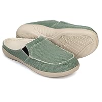 ADAX Men's Plantar Fasciitis & Pain Relief Orthotic Slippers with Arch Support (Size:US 7-US 14)