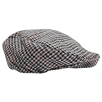 [Severyn] Men's Tweed Wool Blend Flat Cap Hat Winter Men's (L/XL (Approx. 60cm)) (Design 5)