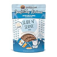 Weruva Slide N' Serve Paté Wet Cat Food, Jeopurrdy Licious Chicken Dinner, 2.8oz Pouch (Pack of 12)