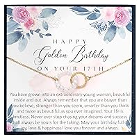 17th Birthday Gift for Women Birthday Gift for 17 Year Old Girl Gifts for Her Bday Gift Ideas for 17 Birthday Jewelry Gift for Women Age 17 - Two Linked Circles Necklace