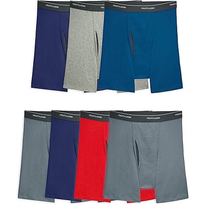 Fruit of the Loom Men's Coolzone Boxer Briefs, Moisture Wicking & Breathable, Assorted Color Multipacks