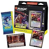 Magic The Gathering March of the Machine Commander Deck - Growing Threat (100-Card Deck, 10 Planechase cards, Collector Booster Sample Pack + Accessories)