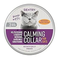SENTRY PET Care Sentry Calming Collar for Cats, Long-Lasting Pheromone Collar Helps Calm Cats for 30 Days, Reduces Stress, Helps Calm Cats from Anxiety, Loud Noises, and Separation, 3 Count