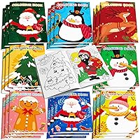 ABERLLS 24 Pack Christmas Coloring Book for Kids, Fun for Kids/Boys/Girls, Coloring Books with Santa Claus, Reindeer, Snowmen, Christmas Activity Books for Gift Bags, Party Favor Supplies