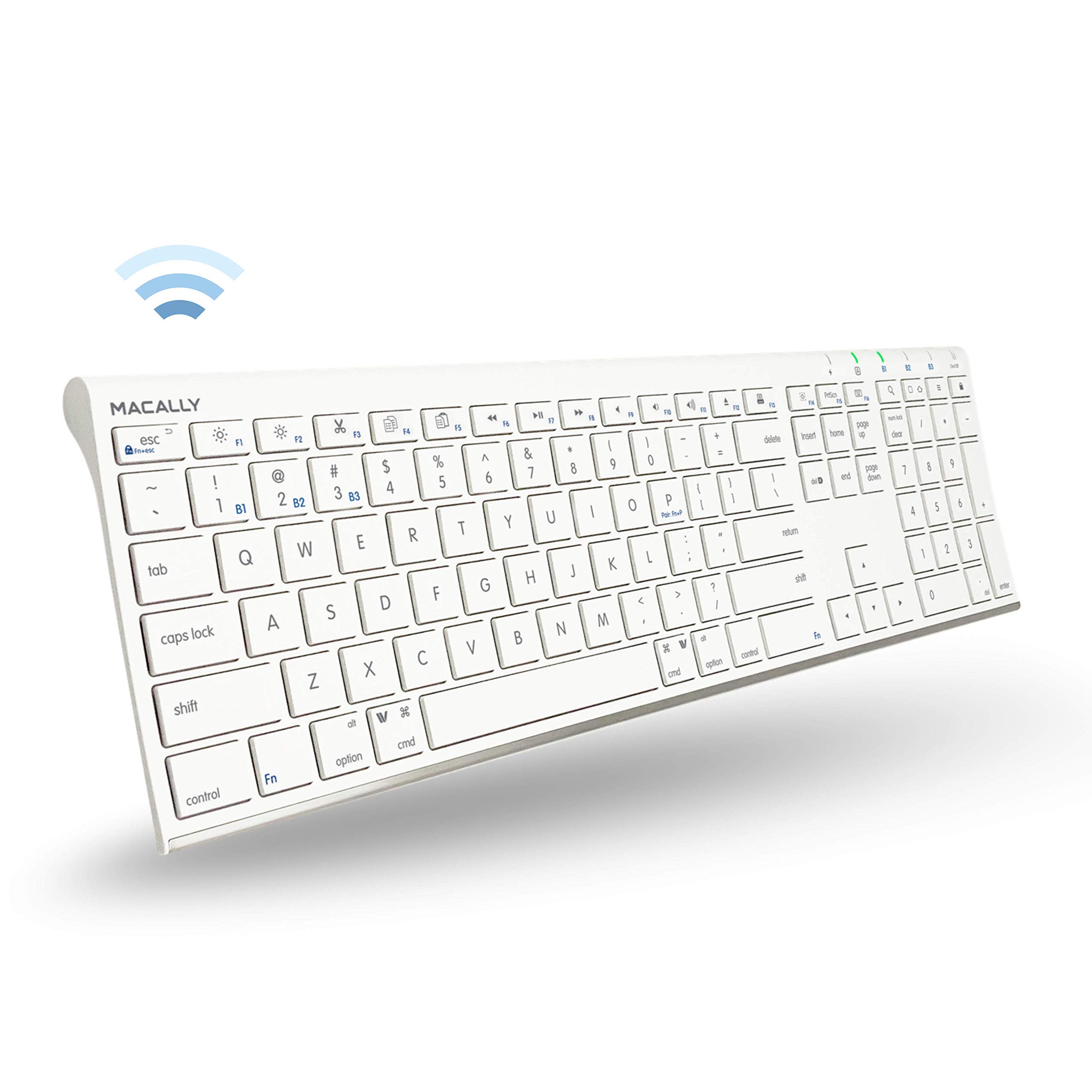 Macally Bluetooth Wireless Keyboard and Mouse Combo for Mac, Fully Apple Compatible