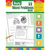 Evan-Moor Daily Word Problems, Grade 6, Homeschooling & Classroom Resource Workbook, Problem-Solving Real Life Math Skills, Reproducible Worksheet ... Graphs, Charts (Daily Word Problems Math)