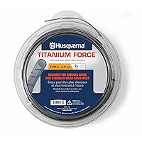 Husqvarna Titanium Force 0.095-Inch, 280-Foot Spooled String Trimmer Line, Professional Grade Copolymer Weed Eater Line with Line Cutter