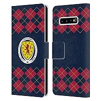 Head Case Designs Officially Licensed Scotland National Football Team Argyle Logo 2 Leather Book Wallet Case Cover Compatible with Samsung Galaxy S10+ / S10 Plus