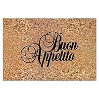 BUON Appetito Coir Door Mats Doormats, New House Present Life Quotes Stylish Mats for Outdoor and Indoor Uses Home Décor 16