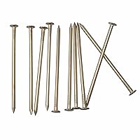 60pcs Gold Hardware Nails, 3 Inches Brass Plated Nails, Wall Nails for Hanging, Wood Nails, Roofing Nails, Long Nails, Wall Nails