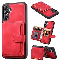 Smartphone Flip Cases for Samsung Galaxy A34 5G Case Wallet, Vintage PU Leather Magnetic Flip TPU Bumper Drop Protective Covers for Samsung Galaxy A34 5G Wallet Case for Women and Men Flip Cases (Col