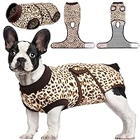 Kuoser Dog Surgery Recovery Suit, Recovery Suit for Female Male Dogs, Dog Onesie After Surgery Spay Neuter, Anti-Licking Pet Surgical Recovery Snugly Suit, Bodysuit for Abdominal Wounds Skin Disease