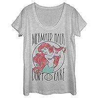 Fifth Sun Disney Princesses Mermaid Hair Women's Short Sleeve Tee Shirt