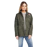 ASTR the label Women's Jessie Military Embroidered Utility Jacket