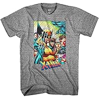 Marvel X-Men 90's Team Portrait Wolverine Gambit Rogue Cyclopes Tee Men's Graphic T-Shirt