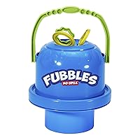 Fubbles No-Spill Big Bubble Bucket in Blue for Multi-Child Play, Made in the USA