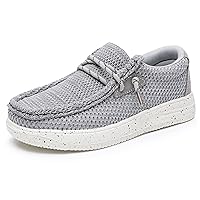 Kids Boys Girls Slip-On Casual Loafers Canvas Walking Shoes Comfortable & Lightweight (Toddler/Little Kid/Big Kid)