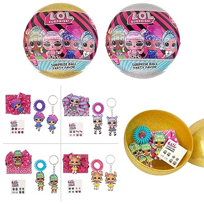LOL Surprise! 4 Pack Novelty Assortment Balls Value Pack, OMG Birthday, LOL  Surprise Dolls Party Favors and Accessories for Girls