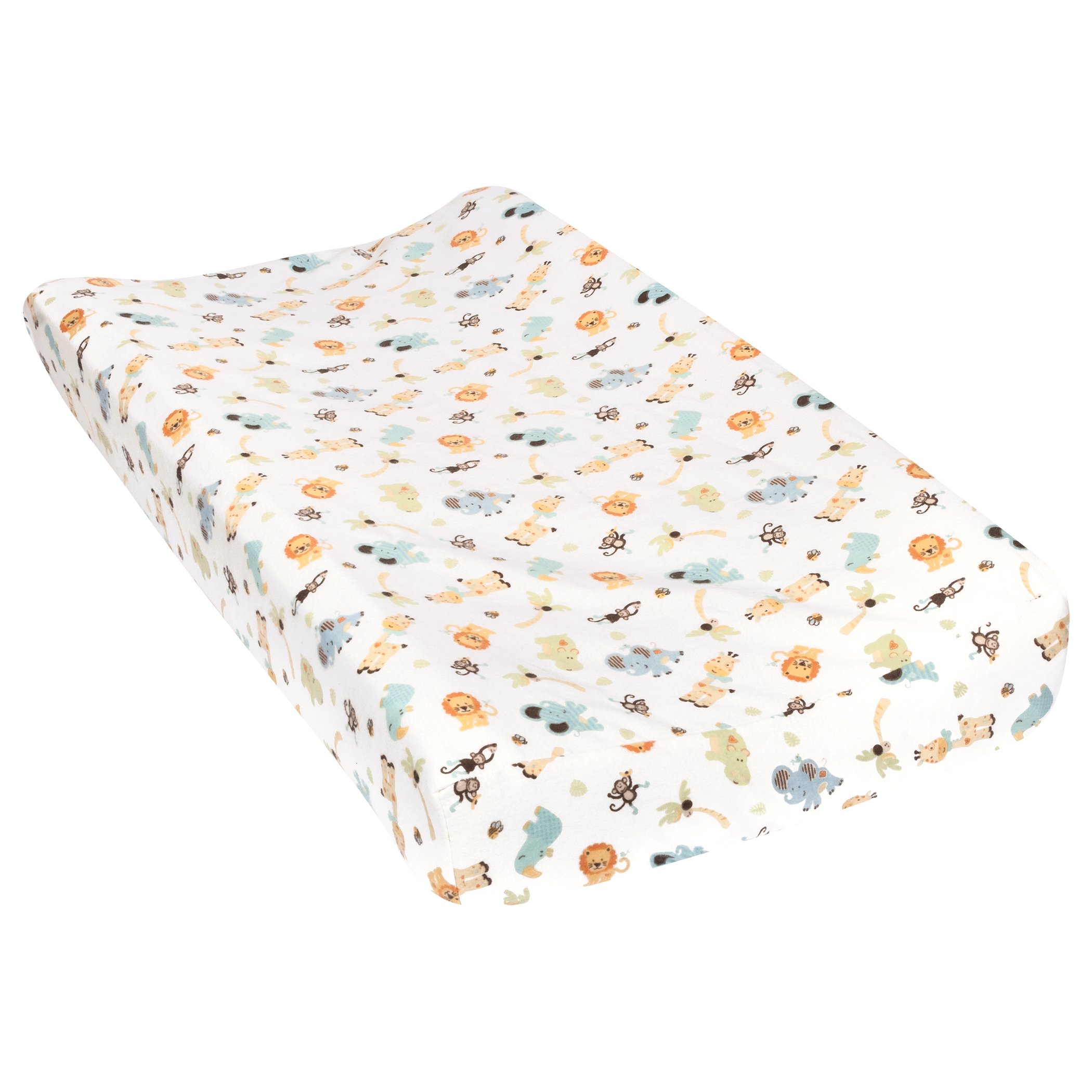 Trend Lab Jungle Friends Deluxe Flannel Changing Pad Cover, 32x16 Inch (Pack of 1)