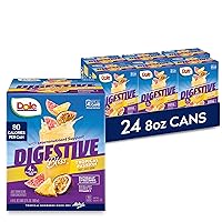Dole Digestive Bliss Flavored Fruit Juice Drink, Tropical Passion, Excellent Source of Antioxidant Vitamin C, Daily Digestive Support With 4g of Plant-Based Fiber, Gluten Free and No Added Sugar, 8 Fl Oz (Pack of 4), 24 Cans
