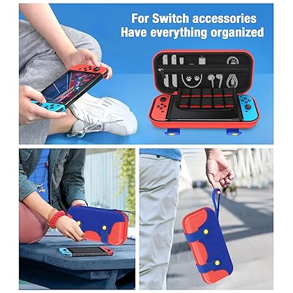 Kawaye Switch Case Compatible with Nintendo Switch/Switch OLED Console, Switch Carrying Case Portable Travel Carry Case for Switch/Switch OLED, Protective Hard Shell Switch Carry Case for Girls & Boys